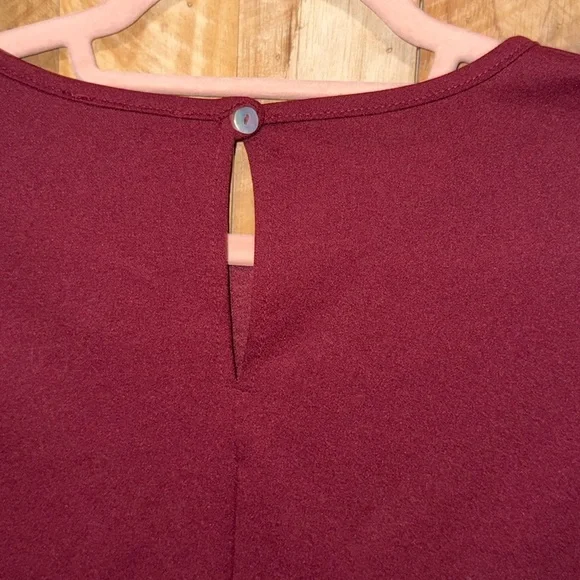 Les Amis Burgundy Dress - Picture 4 of 5